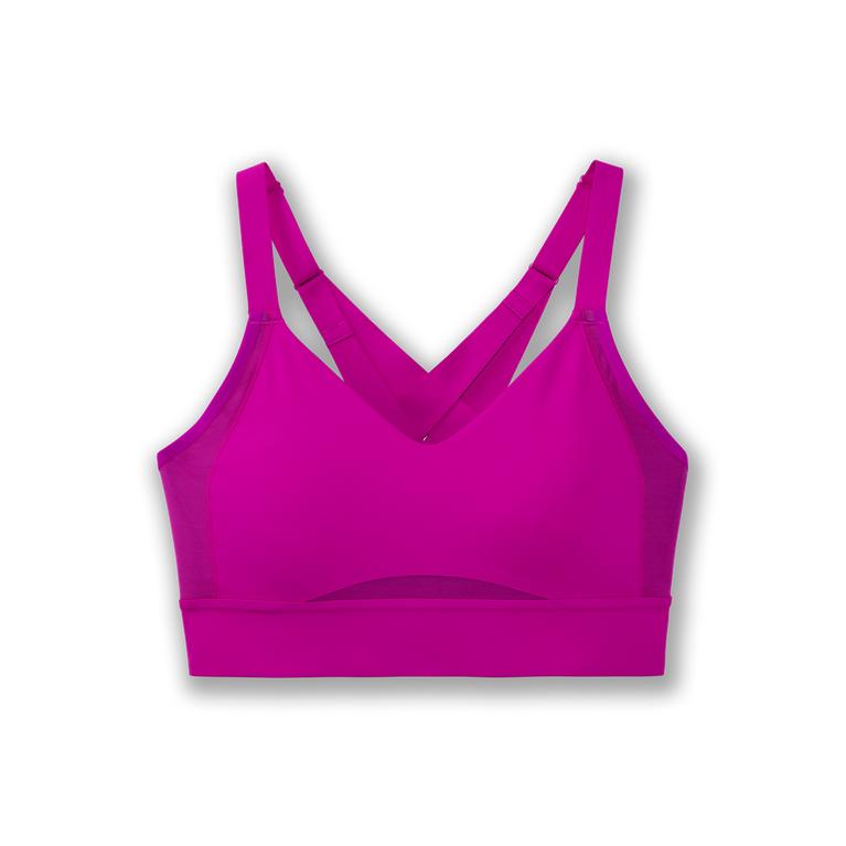 Brooks DRIVE INTERLACE Running Bra Womens Online - Magenta/Heliotrope (LFN502138)